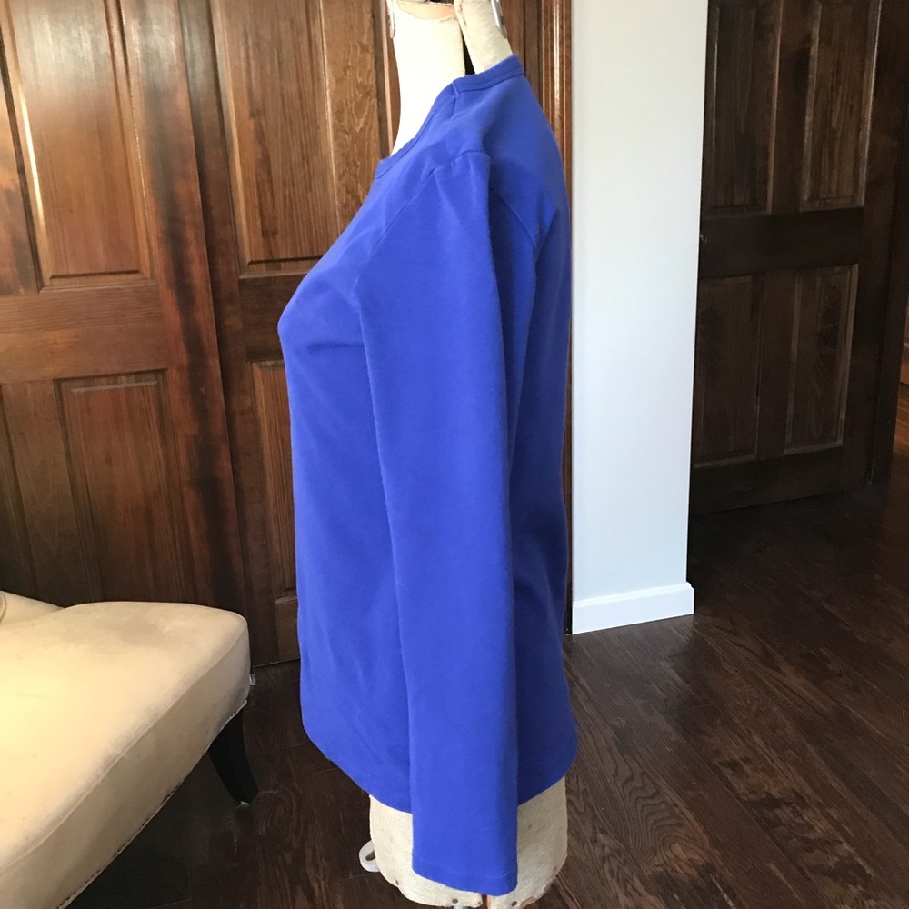 Macy’s Style & Co Cobalt Blue Long Sleeve Tee, M - Picture 4 of 6